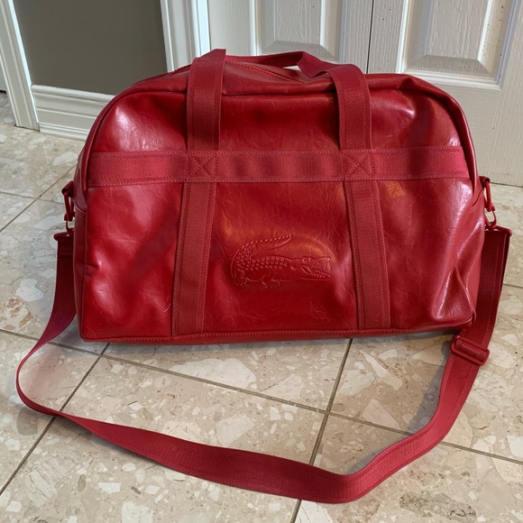 Red Lacoste Sport Bag Retro - Picture 2 of 13